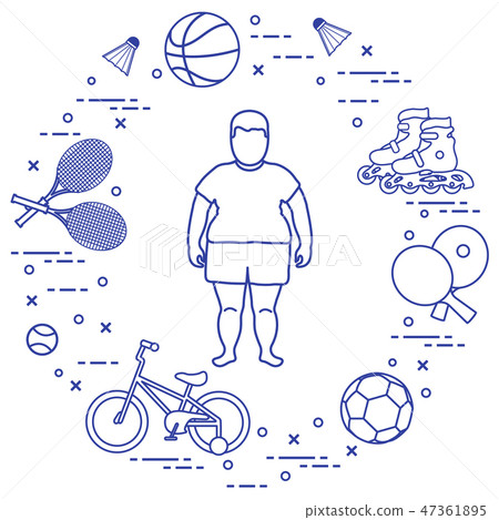 Fat boy, sports equipment Activities for children Fat boy, sports equipment Activities for children 47361895