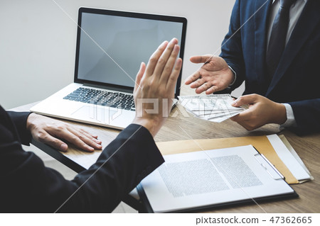 Anti bribery and corruption concept, Business man refusing and d Anti bribery and corruption concept, Business man refusing and d 47362665