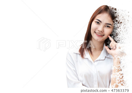 girl teen aging older concept shatter dispersion 47363379