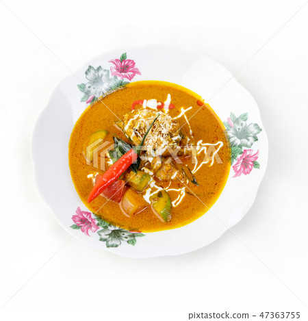 Chuchi curry fried fish, Delicious Thai food 47363755