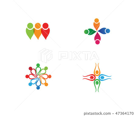 Community people care logo and symbols 47364170