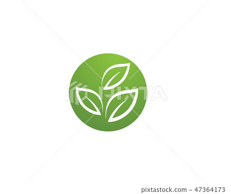 Logos of green leaf ecology nature element vector 47364173