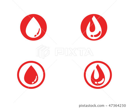 Blood vector icon logo 47364230