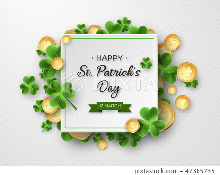 St. Patricks Day greeting holiday design. 47365735