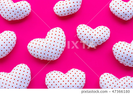 Valentine's hearts on pink background Valentine's hearts on pink background 47366180