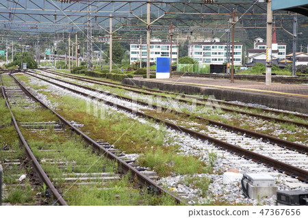 Train station and railway Train station and railway 47367656