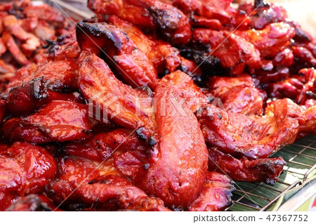 pork roast on street food pork roast on street food 47367752
