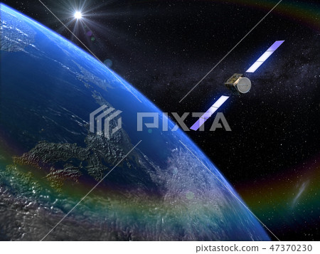 Earth CG Japan Rising Sun 3D satellite sun 47370230