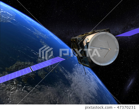 地球CG日本冉冉升起的太陽3D衛星 47370231