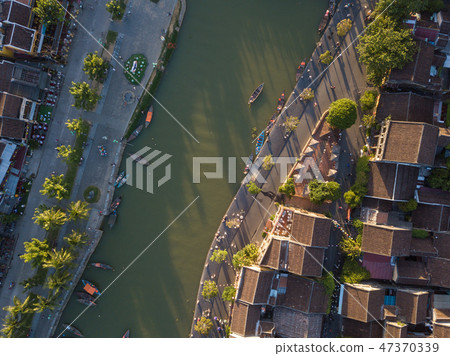 Aerial view panoramic of Hoi An old town Aerial view panoramic of Hoi An old town 47370339