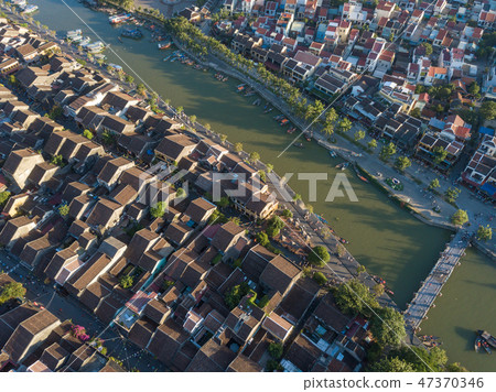Aerial view panoramic of Hoi An old town Aerial view panoramic of Hoi An old town 47370346