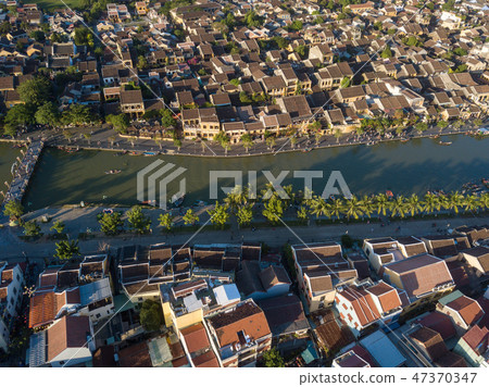 Aerial view panoramic of Hoi An old town Aerial view panoramic of Hoi An old town 47370347