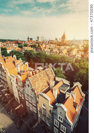 Old Town in Gdansk seen from viewing tower. Old Town in Gdansk seen from viewing tower. 47370890