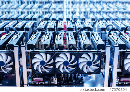 Bitcoin mining farm. IT hardware. Bitcoin mining farm. IT hardware. 47370894