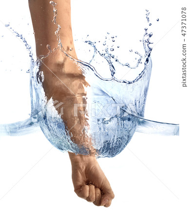 Fist hitting surface of the water. 47371078