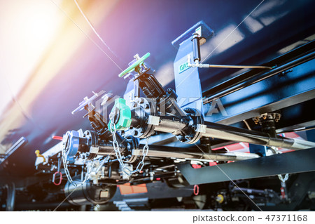 Valves and gas barrel. Railway industry 47371168