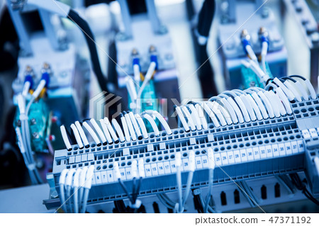 Electric wires attachment. Railway industry Electric wires attachment. Railway industry 47371192