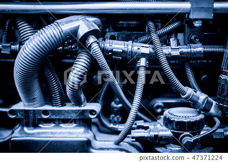 Cluster of industrial plastic tubes Cluster of industrial plastic tubes 47371224