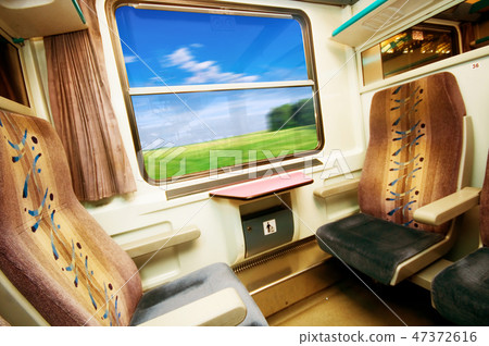 In train. Comfortable room or compartment 47372616