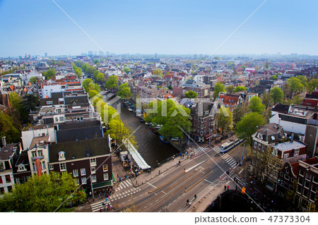 Amsterdam panorama, Holland, Netherlands Amsterdam panorama, Holland, Netherlands 47373304