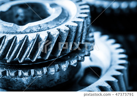 Gears, grunge cogwheels, real engine elements close-up. Heavy industry Gears, grunge cogwheels, real engine elements close-up. Heavy industry 47373791