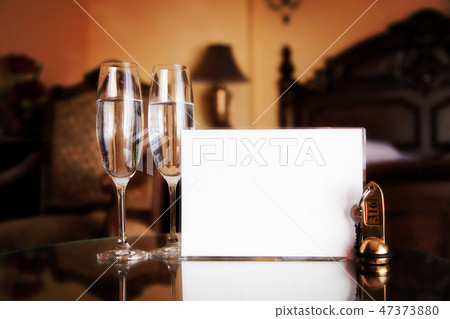 Luxury hotel room. Blank card for your text. Luxury hotel room. Blank card for your text. 47373880