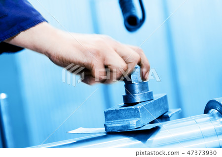 Drilling and boring machine at work. Industry, industrial 47373930