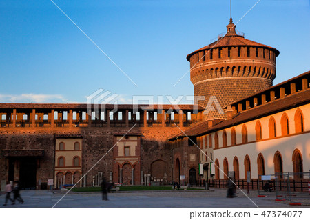 Castello Sforzesco in Milan, Italy 47374077