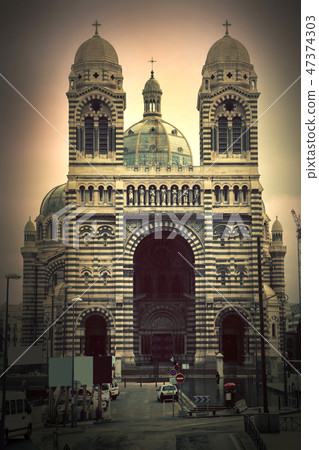 Sainte Marie Majeure - La Major cathedral, Marseille, France. Sainte Marie Majeure - La Major cathedral, Marseille, France. 47374303
