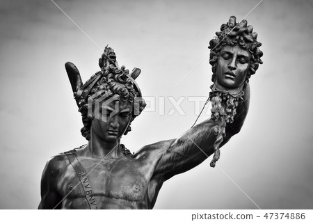 Ancient sculpture of Menelaus supporting the body of Patroclus. Florence, Italy 47374886