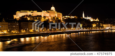 Buda Castle by Danube river. Budapest, Hungary 47374975