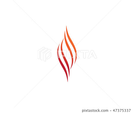 Fire flame Logo Template vector icon Oil, gas  47375337