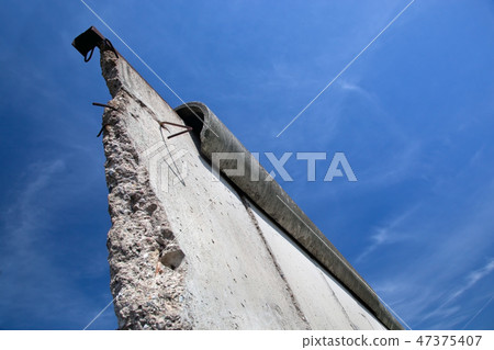 Berlin Wall Memorial with graffiti. Berlin Wall Memorial with graffiti. 47375407