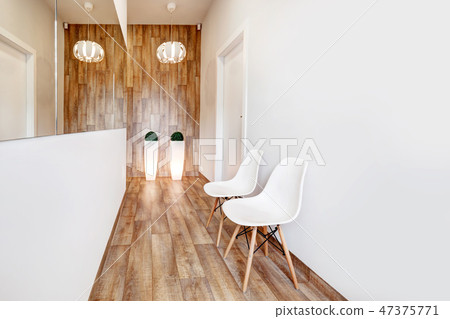 Modern waiting room, reception. Cozy minimalistic interior Modern waiting room, reception. Cozy minimalistic interior 47375771