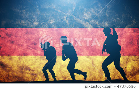 Germany grunge flag. Item from my vintage, retro flags collection 47376586
