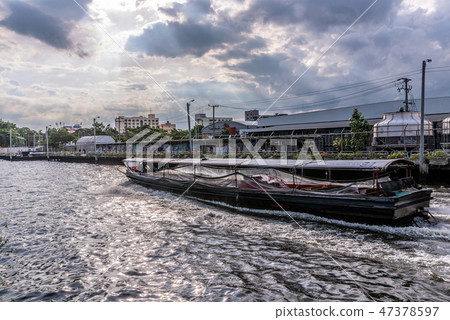 Bus boat on a canal in Bangkok 47378597