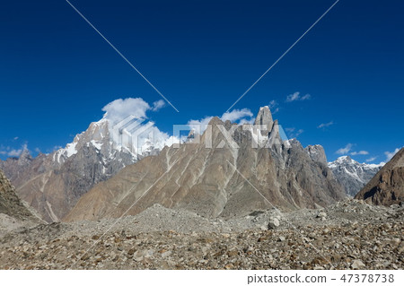 Great trango tower at Khobutse camp, K2 trek, Paki 47378738
