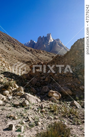 Landscape of K2 trekking trail in Karakoram range, Landscape of K2 trekking trail in Karakoram range, 47379242