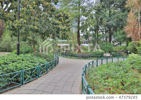 A dirt path in a park, hong kong 47379285