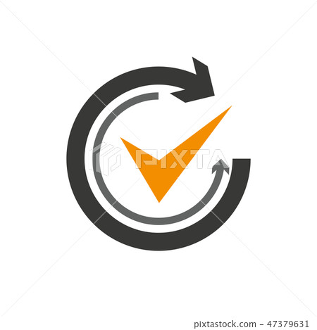 recurrence_gray_orange_icon.eps - Stock Illustration [47379631] - PIXTA