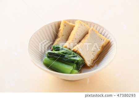 Deep-fried and boiled komatsuna Deep-fried and boiled komatsuna 47380293