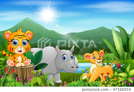 Cartoon of the beautiful landscape 47380859