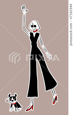 Parisienne girls fashionable illustration vector Parisienne girls fashionable illustration vector 47382946