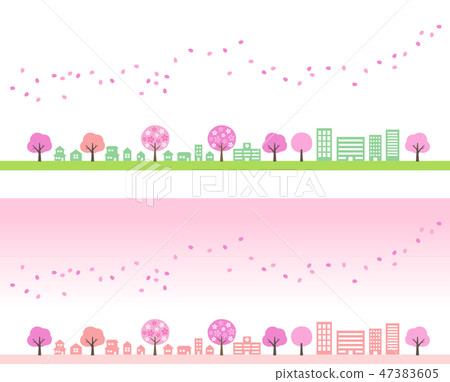 春天街景套櫻花 47383605