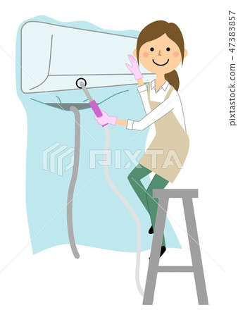 圍裙女性空調清潔 47383857