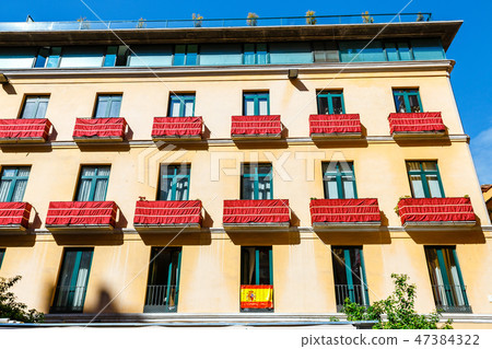 Colorful facade of the building, Malaga, Spain Colorful facade of the building, Malaga, Spain 47384322
