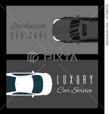 Exclusive car care set of banners vector illustration. Luxury car service. Transportation services Exclusive car care set of banners vector illustration. Luxury car service. Transportation services 47386341