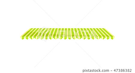 Classic yellow striped canopy awning, design element for cafe, shop, restaurant vector Illustration Classic yellow striped canopy awning, design element for cafe, shop, restaurant vector Illustration 47386382