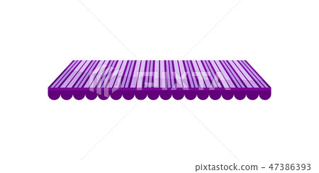 Classic striped canopy awning, design element for cafe, shop, restaurant vector Illustration 47386393
