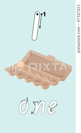 One egg in carton One egg in carton 47387821